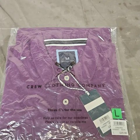 CREW CLOTHING COMPANY PURPLE POLO SHIRT – UK L