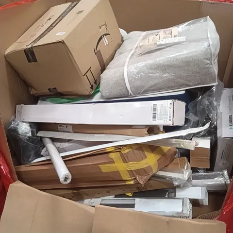 PALLET OF ASSORTED HOUSEHOLD GOODS AND PRODUCTS TO INCLUDE; BOXED FURNITURE ETC