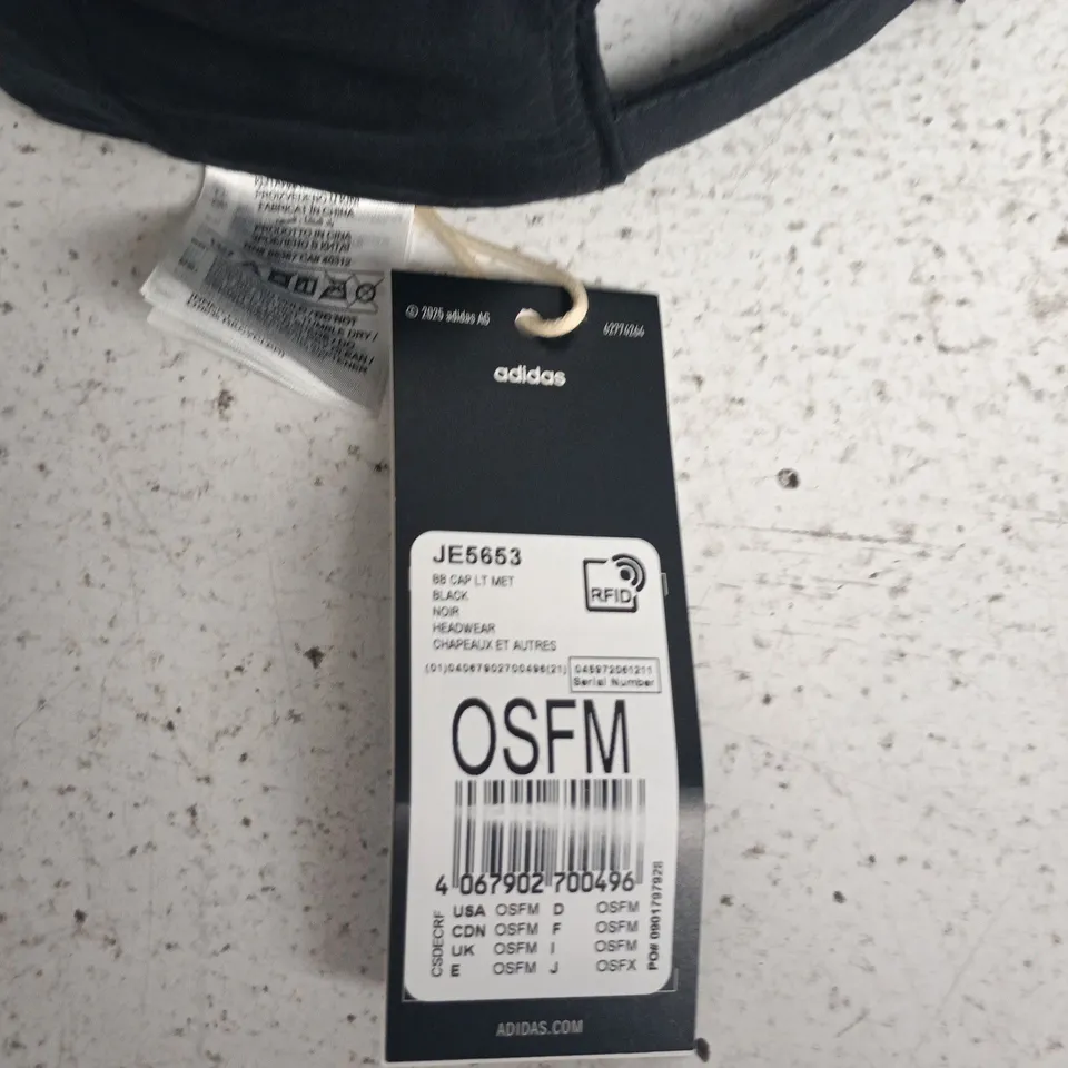 ADIDAS CAP – BLACK OSFM (ONE SIZE FITS MOST)