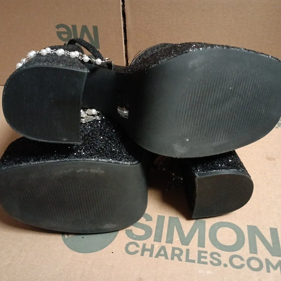 BOXED KOI X ROCKY HORROR SHOW FRASNK N FURTER CHERM HEELS BLACK SIZE 7