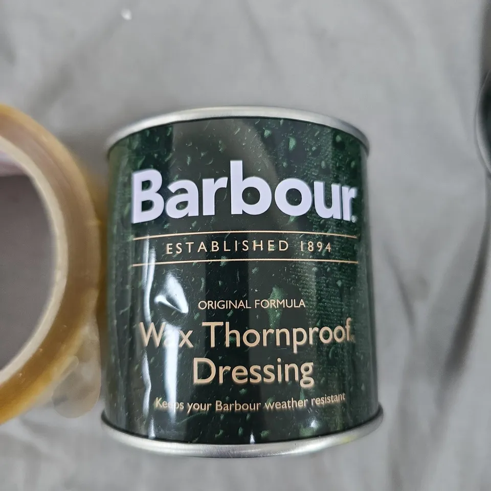 BARBOUR WAX THORNPROOF DRESSING TIN SET – ORIGINAL FORMULA (3 X TINS)