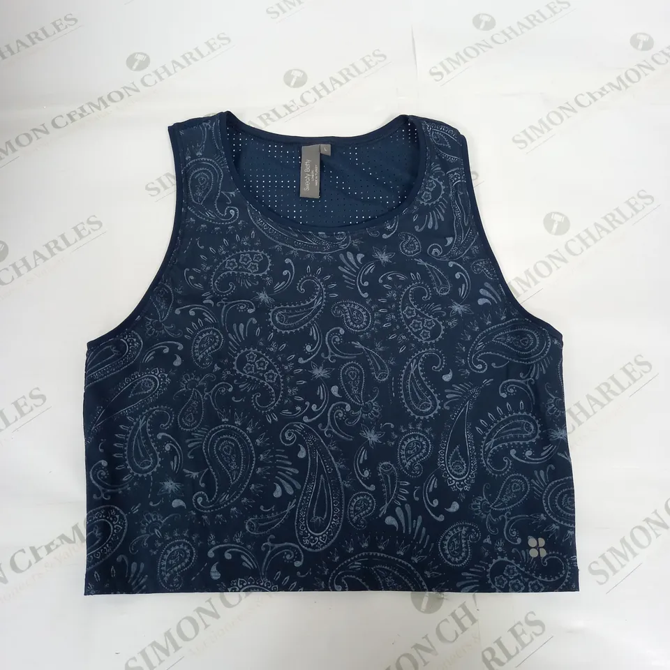 SWEATY BETTY TANK TOP IN BLUE - LARGE