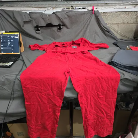 Red Unisex Coverall Jumpsuit