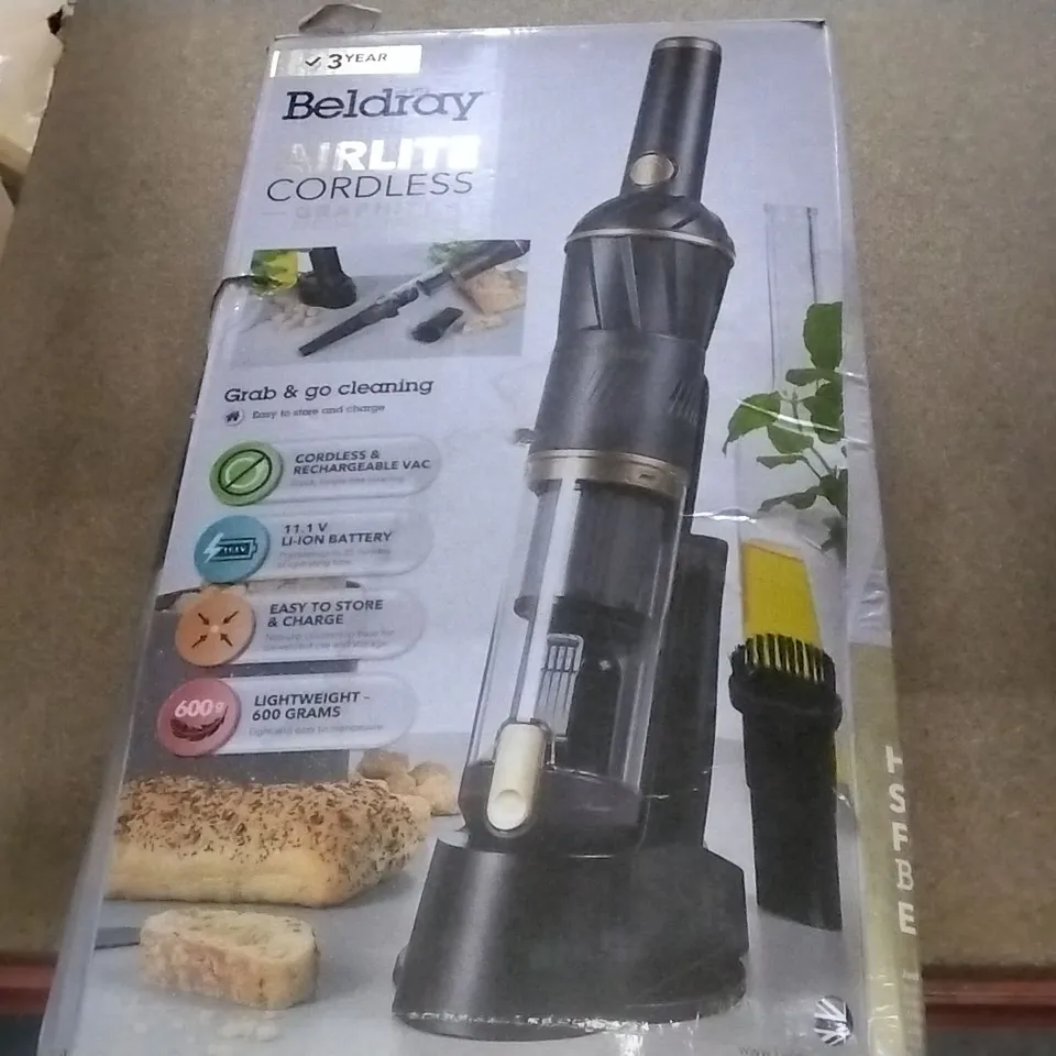 BOXED BELDRAY AIRLITE CORDLESS GRAPHITE VACUUM