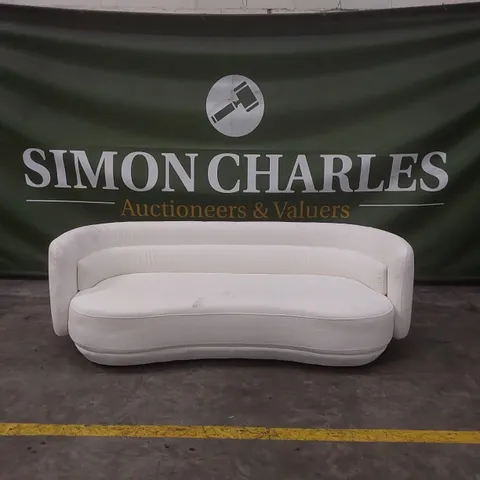 QUALITY DESIGNER DANETTI HENRY IVORY BOUCLE 3 SEATER SOFA