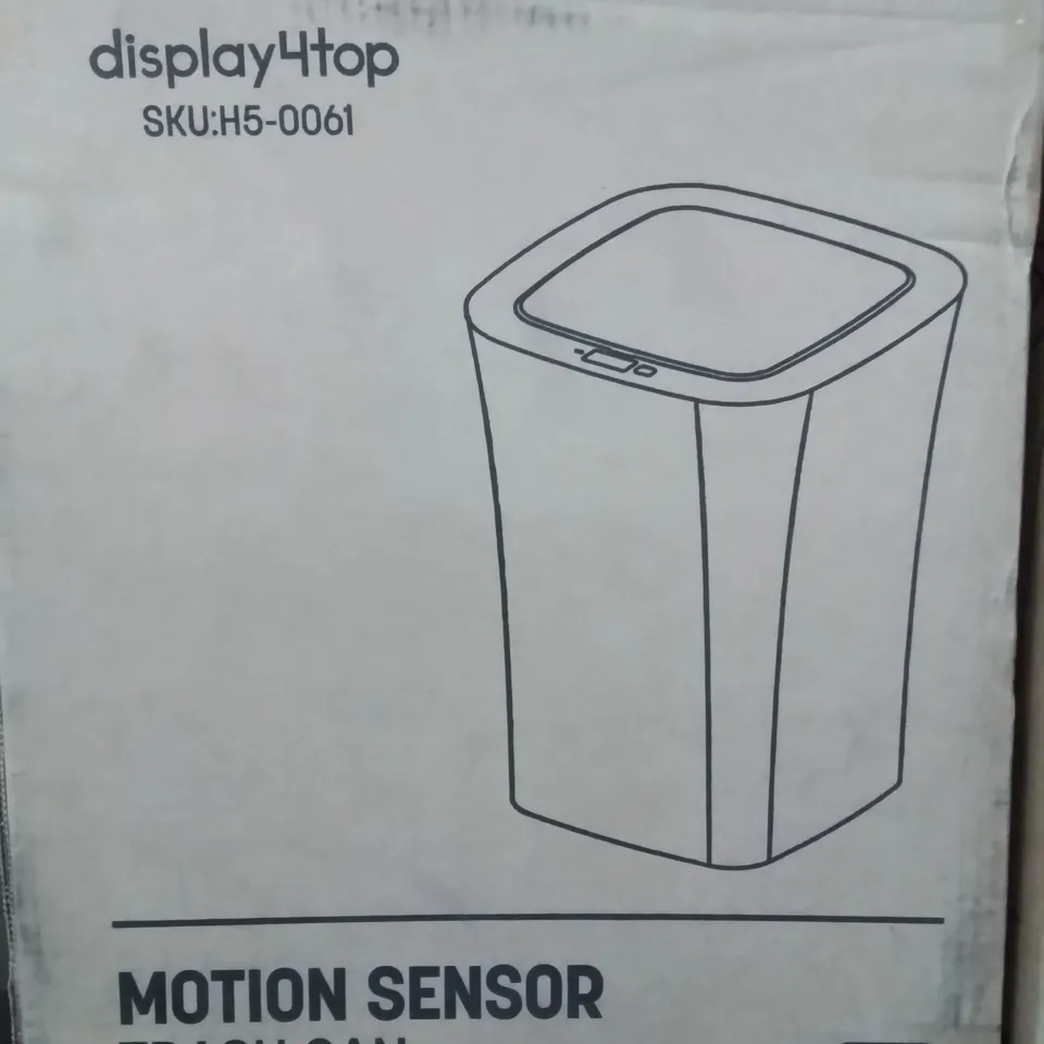 BOXED MOTION SENSOR WASTE BIN/TRASH CAN