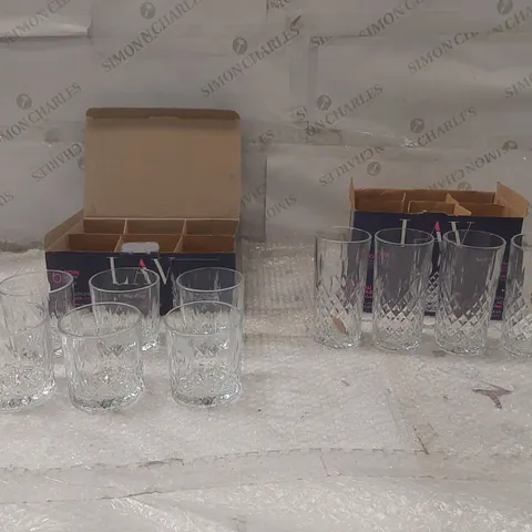BOX OF 10x ASSORTED LAV ODIN GLASSES 