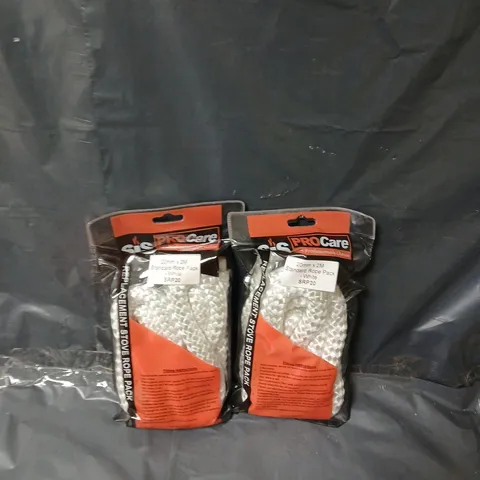 2 SIS WHITE STANDARD ROPE PACKS - 20MM X 2M
