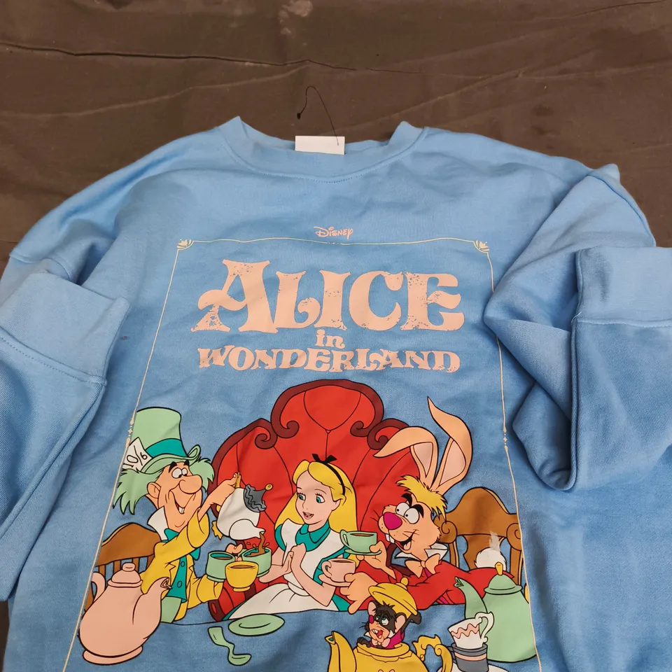 DISNEY CLASSICS T-SHIRT - ALICE IN WONDERLAND GRAPHIC, BLUE, SIZE 2XL