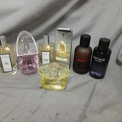 TEN ASSORTED UNBOXED FRAGRANCES TO INCLUDE; VERSACE, DIOR, INCIDENCE, PACO RABANNE AND DSQUARED