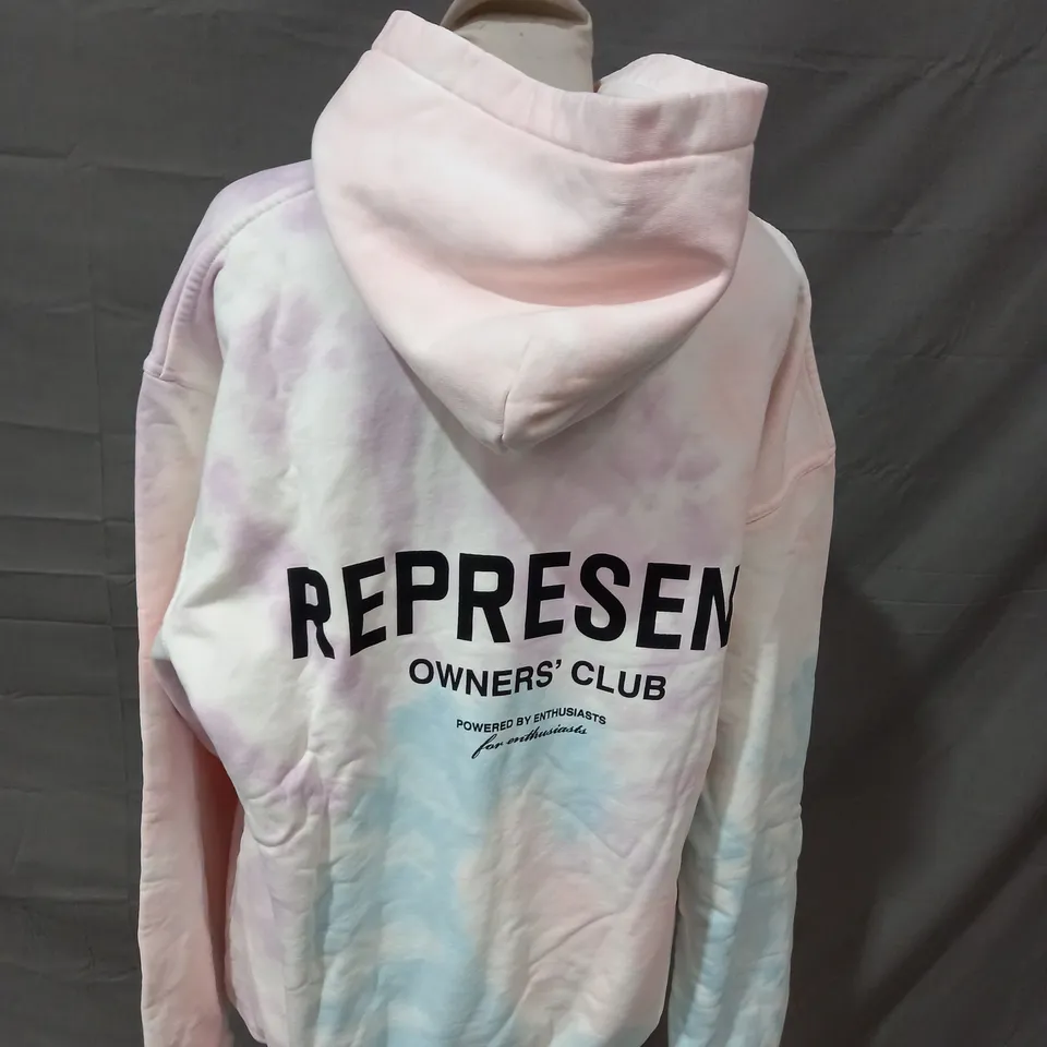 REPRESENT OWNERS CLUB TIE DYE HOODIE - SMALL