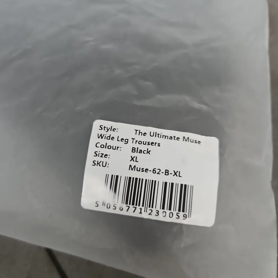 ODDMUSE LONDON THE ULTIMATE MUSE WIDE LEG TROUSERS – BLACK, UK XL
