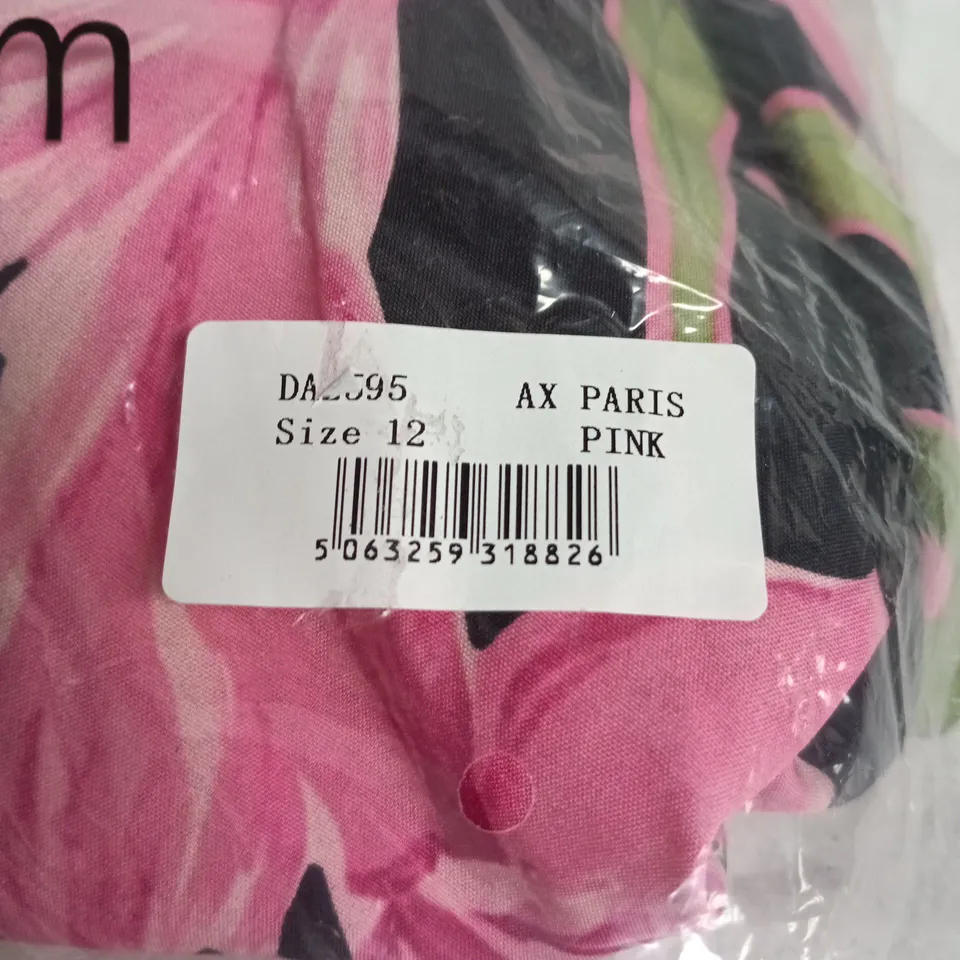 AX PARIS PINK FLORAL DRESS – SIZE 12