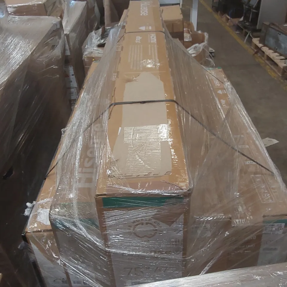 PALLET CONTAINING A LARGE QUANTITY OF ASSORTED DAMAGED TVs