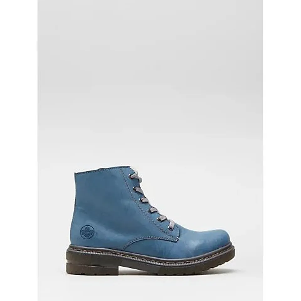 RIEKER LACE ANKLE BOOTS IN BLUE SIZE 6.5 