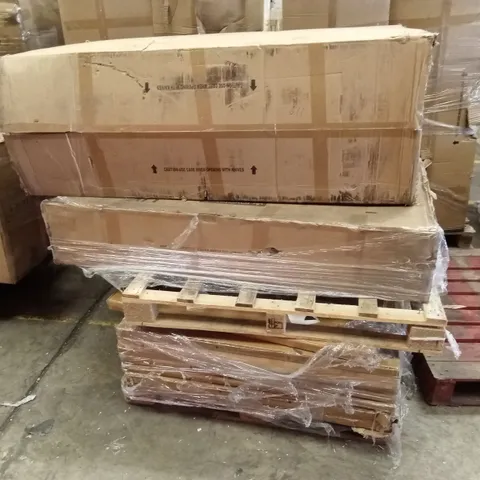 PALLET OF ASSORTED INCOMPLETE RATTAN OUTDOOR FURNITURE SETS, PARTS ONLY
