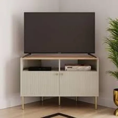 BOXED GEORGI CORNER TV UNIT - NATURAL (1 BOX)