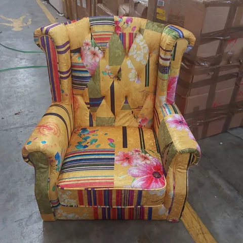 QUALITY DESIGNER DANAYE WINGBACK CHAIR - MISSING LEGS