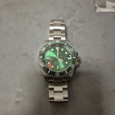 SEIKO MOD SUBMARINER GREEN DAIL 300M WATCH