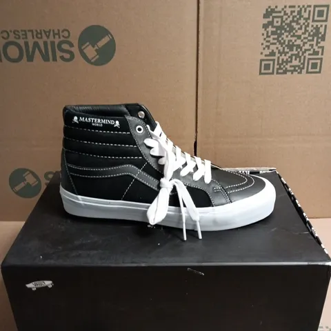 VANS SK8-HI REISSUE MASTERMIND JAPAN BLACK HIGH-TOP TRAINERS – UK 9