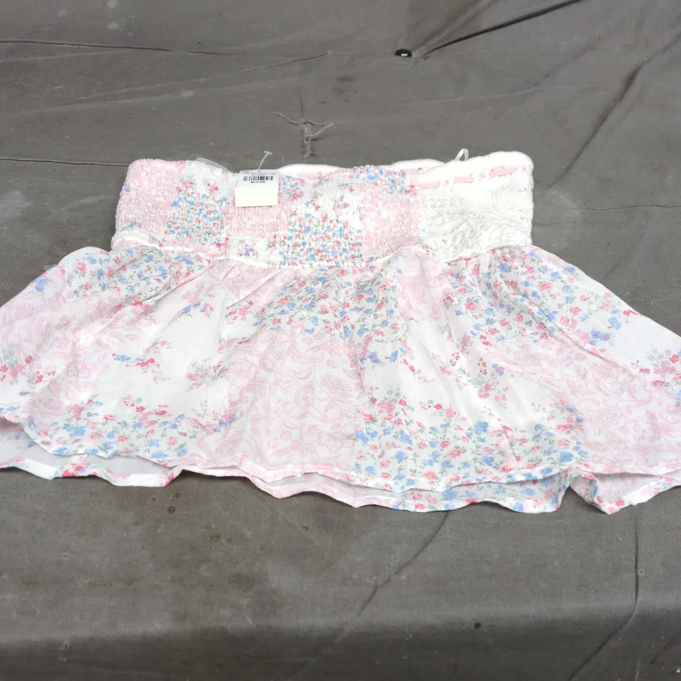 HOLLISTER GIRLS' PINK FLORAL SMOCKED SUMMER DRESS – MEDIUM