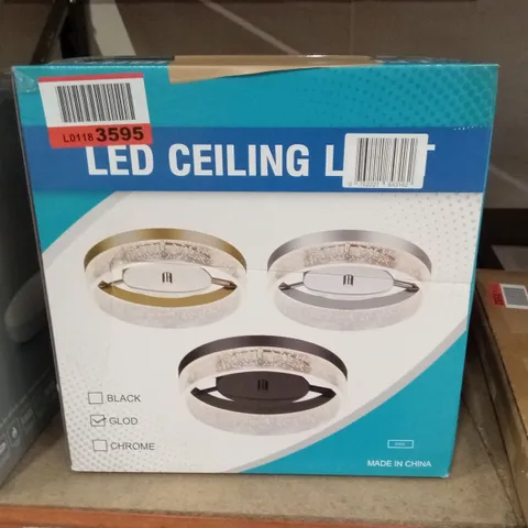 BOXED LED CEILING LIGHT - GOLD (1 BOX)
