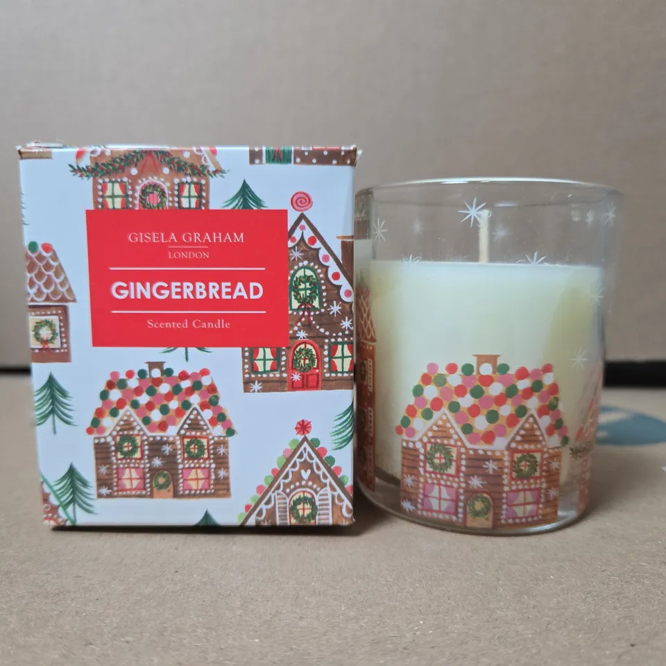 BOX OF APPROX 48 GISELA GRAHAM LONDON GINGERBREAD SCENTED CANDLES