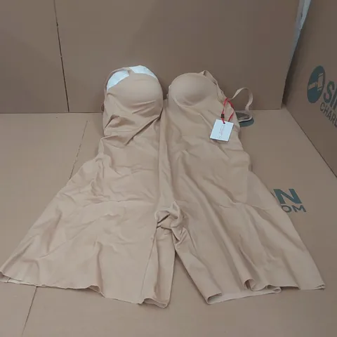 BOX CONTAINING APPROXIMATELY 15x BRAND NEW MAGISCULPT ALMOND BODYSUITS - SIZE 38B