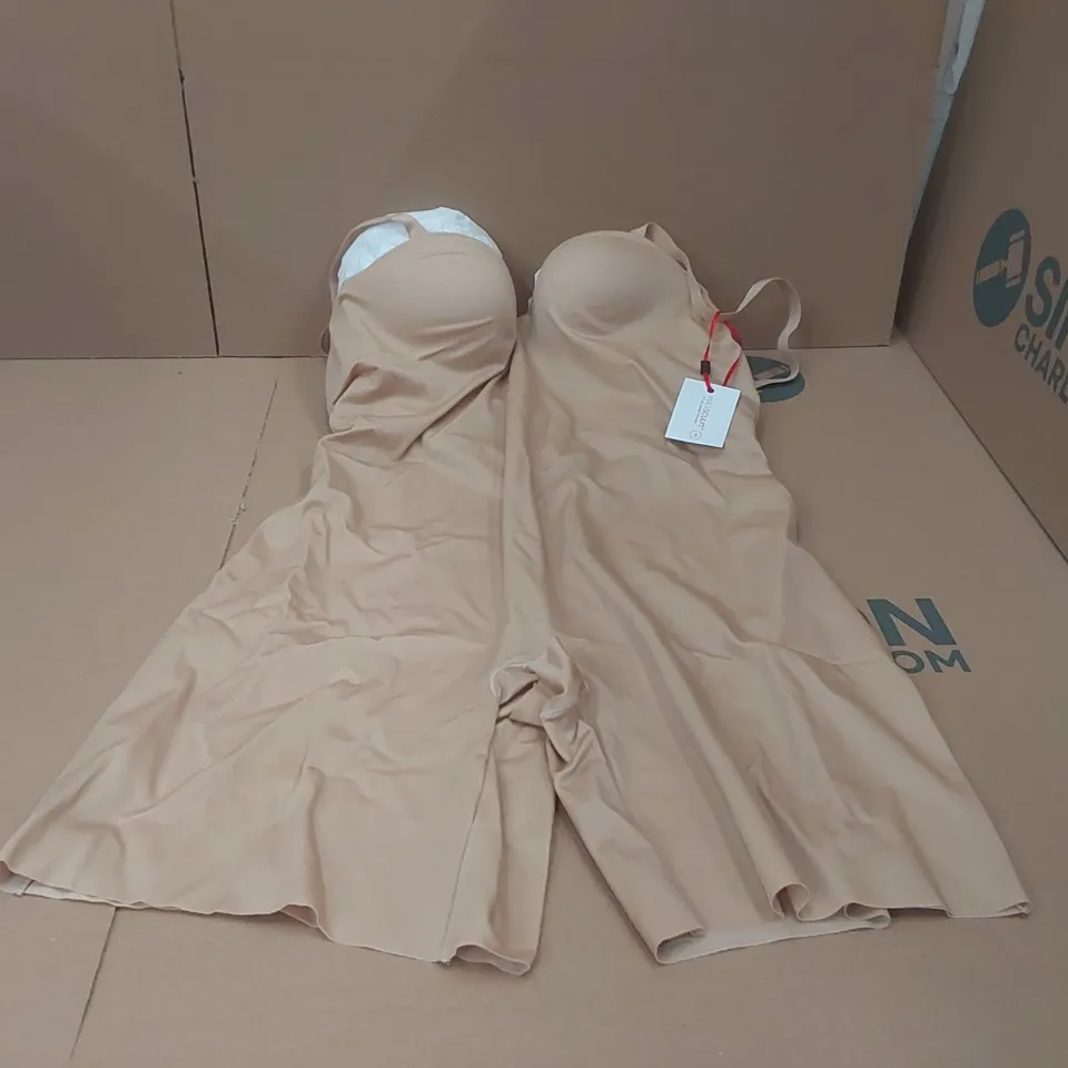 BOX CONTAINING APPROXIMATELY 15x BRAND NEW MAGISCULPT ALMOND BODYSUITS - SIZE 38B
