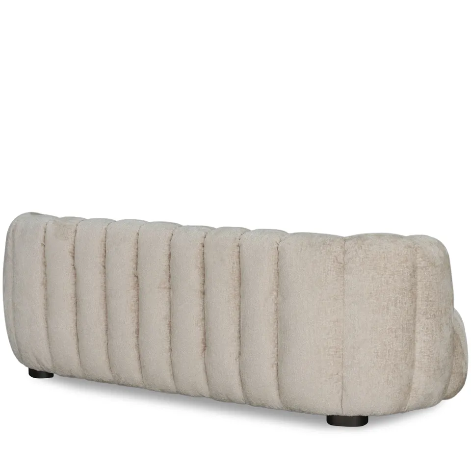 BRAND NEW BOXED HUIT OCTO 3 SEATER GLAM FABRIC SOFA - SAND