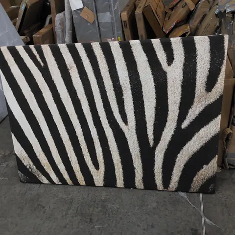 LARGE ZEBRA PRINT WRAPPED CANVAS