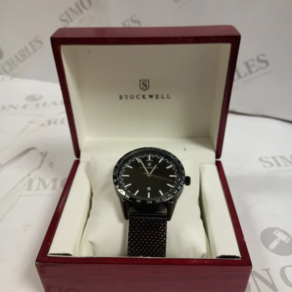 MENS STOCKWELL ST470 WATCH – LIMITED EDITION MOTOR SPORTS MODEL – DATE FEATURE - STAINLESS STEEL STRAP