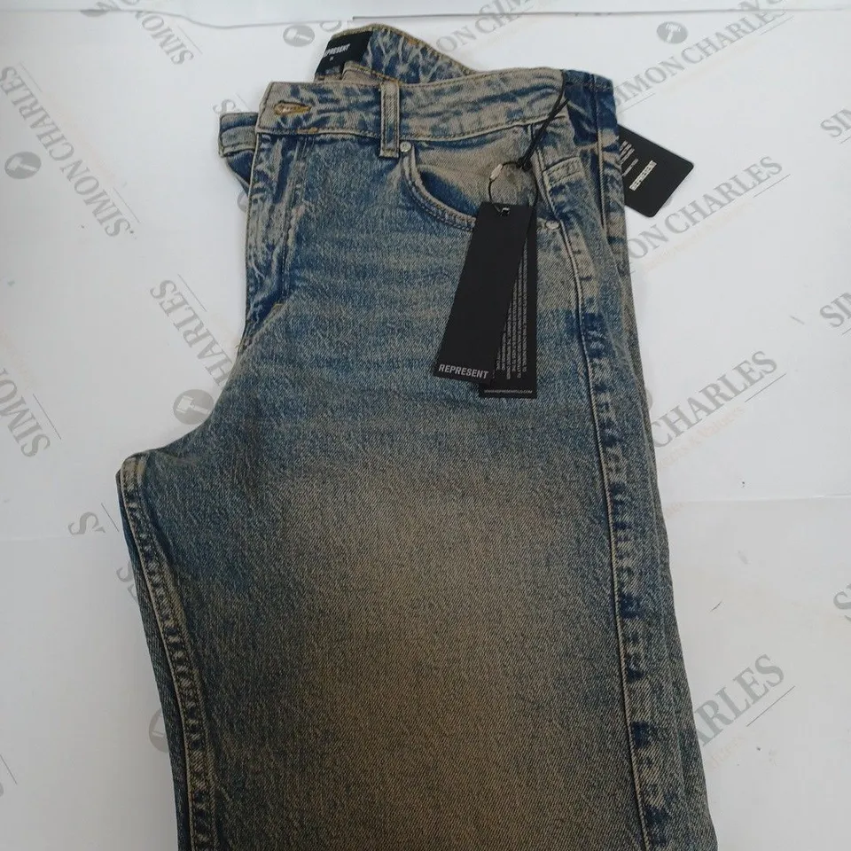 REPRESENT R2 STRAIGHT LEG DENIM JEANS SIZE 31