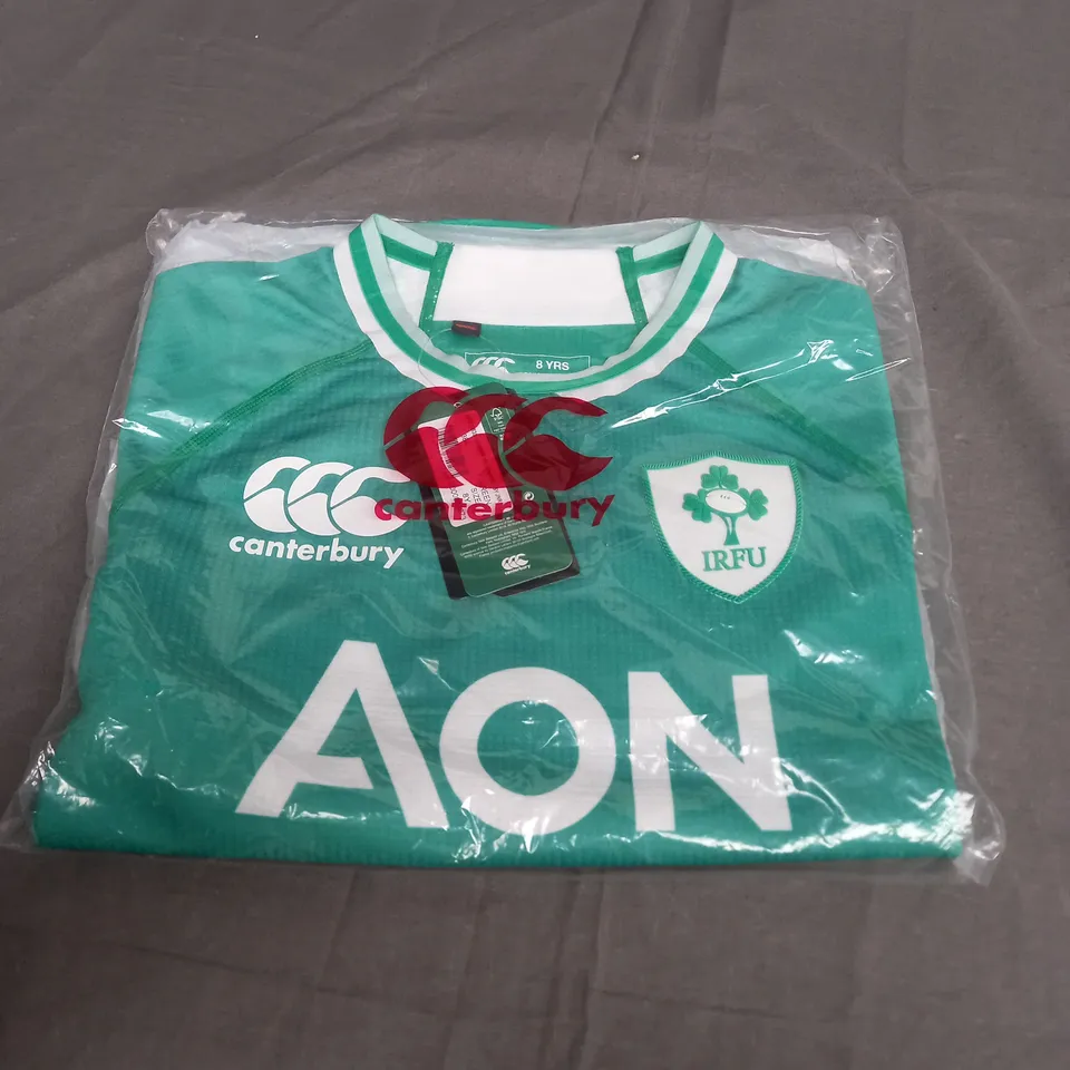 SEALED CANTERBURY WOMENS IRELAND HOME JERSEY - 8Y