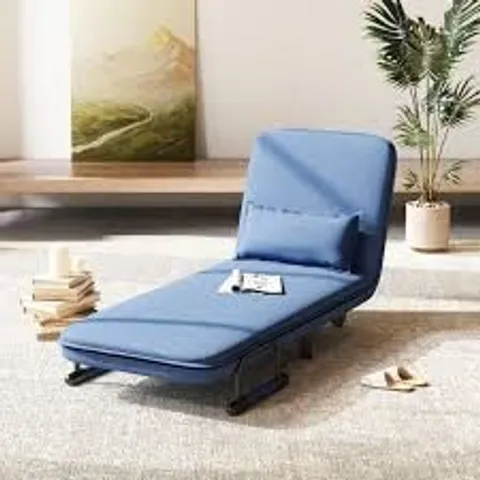 BOXED COSTWAY BLUE 3 IN 1 CONVERTIBLE SOFA BED