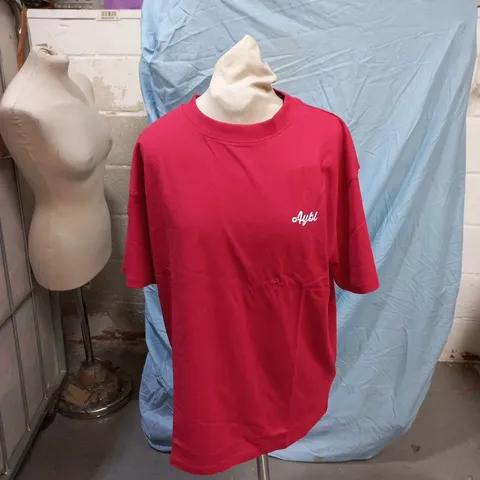 AYBL RETRO ATHLETICS CLUB OVERSIZED T SHIRT – RED/BLUE, SIZE S