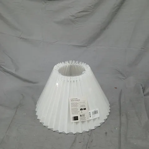 JOHN LEWIS COTTON 30CM LAMPSHADE PAIR – WHITE PLEATED