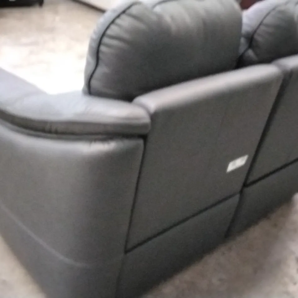 QUALITY BRITISH DESIGNER G PLAN MANUFACTURED JACKSON 2 SEATER ELECTRIC RECLINER DBL SOFA - CAMBRIDGE PETROL BLUE LEATHER 