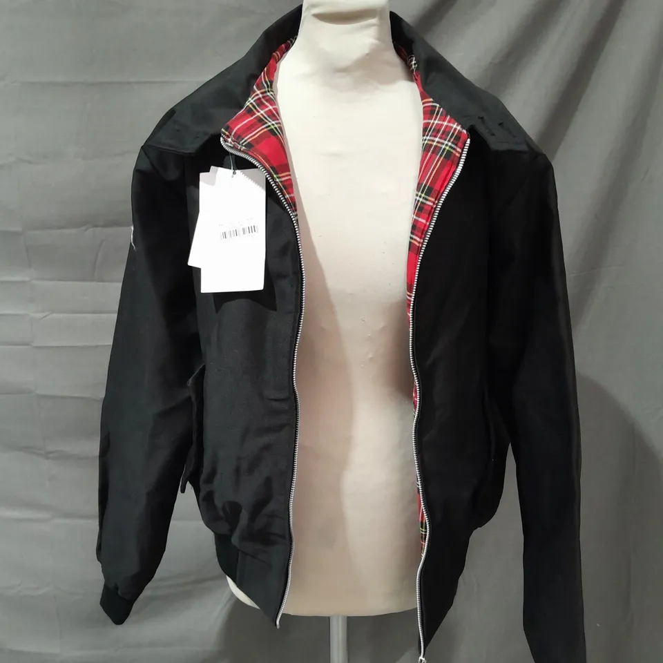 WALKER AND HAWKES MEN'S HARRINGTON JACKET IN BLACK SIZE MEDIUM