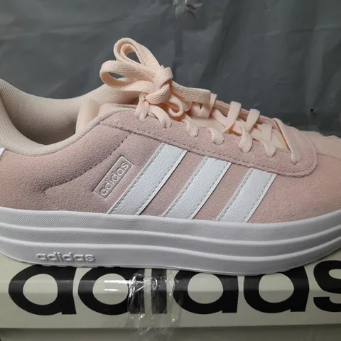 BOXED ADIDAS SPORTSWEAR WOMENS VL COURT BOLD TRAINERS - LIGHT PINK - UK 5