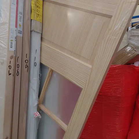 CLEAR PINE 2 VERTICAL PANE 6 LITE GLAZED INTERNAL DOOR 1981× 762mm