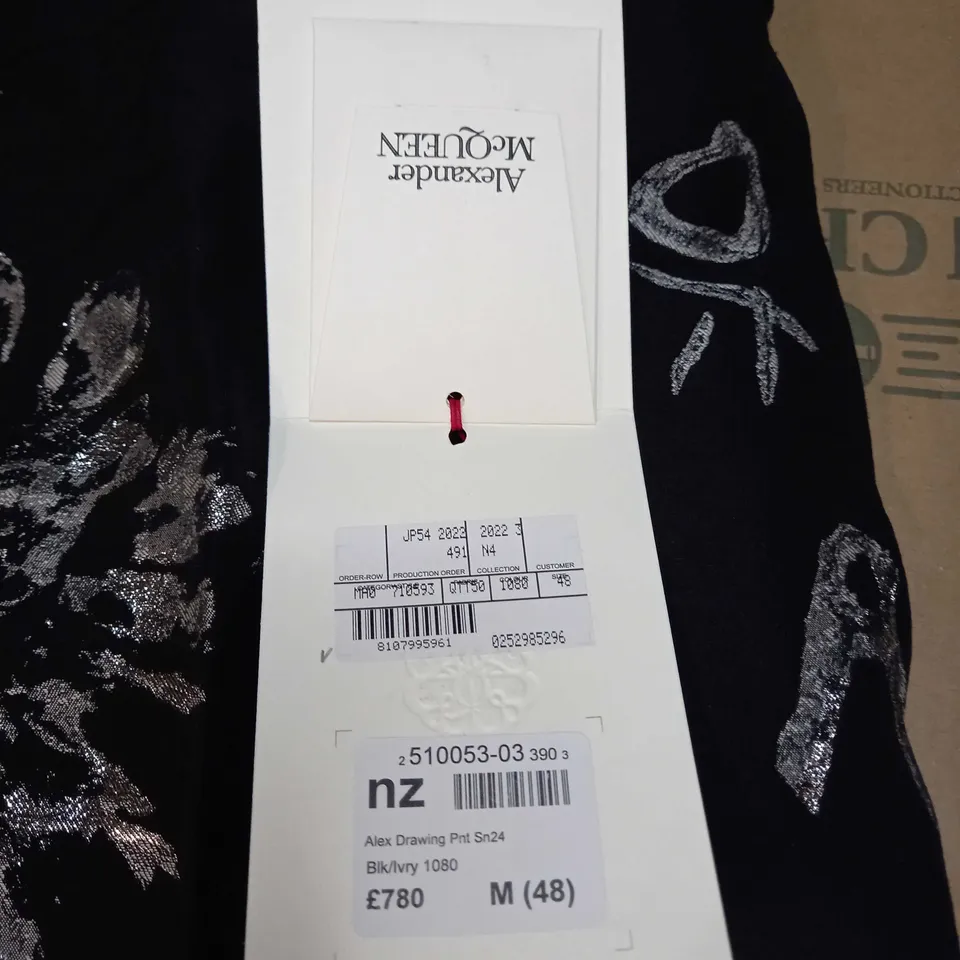 ALEXANDER MCQUEEN ALEX DRAWING PRINT PANTS SIZE M