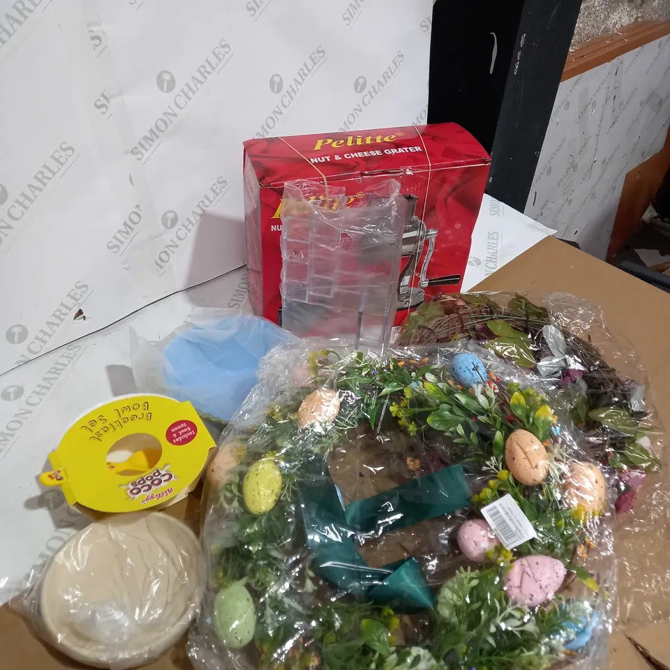 LARGE BOX OF ASSORTED HOUSEHOLD ITEMS 