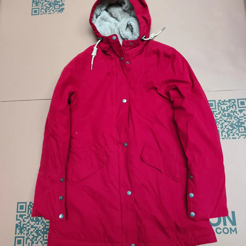 SEASALT CORNWALL RAIN LINED COAT IN RED - UK 10