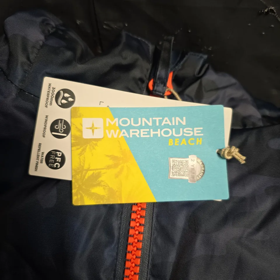 MOUNTAIN WAREHOUSE KIDS' WATERPROOF PRINTED CHANGING ROBE – DARK BLUE - SIZE L