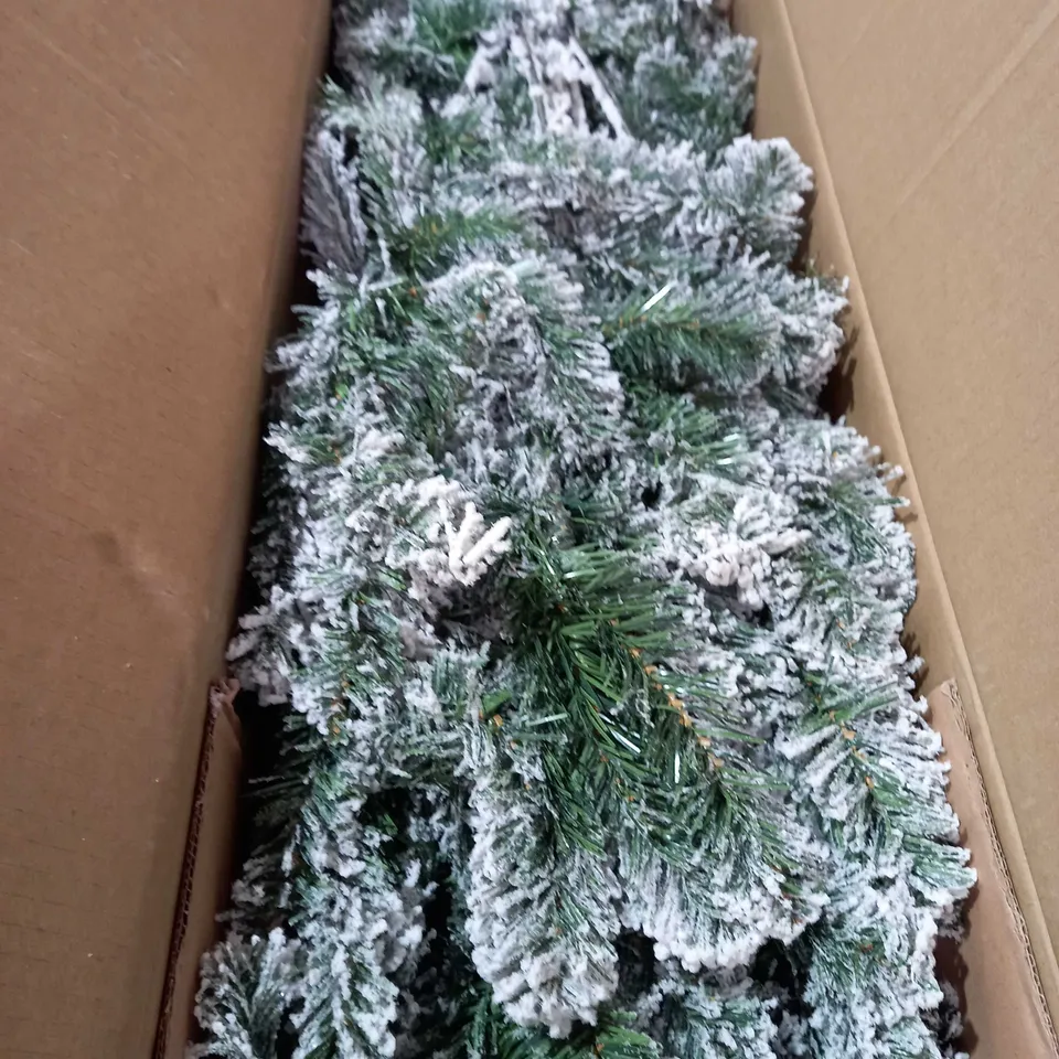 BOXED 7FT FLOCKED EMPEROR TREE - COLLECTION ONLY RRP £139