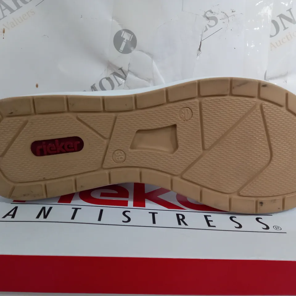 BOXED PAIR OF RIEKER SANDAL'S IN PINK SIZE 7