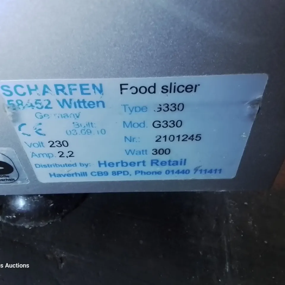 SCHARFEN ELECTRIC COLD MEAT SLICER Model G330