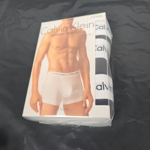 CALVIN KLEIN COTTON STRETCH TRUNKS IN NAVY SIZE XL
