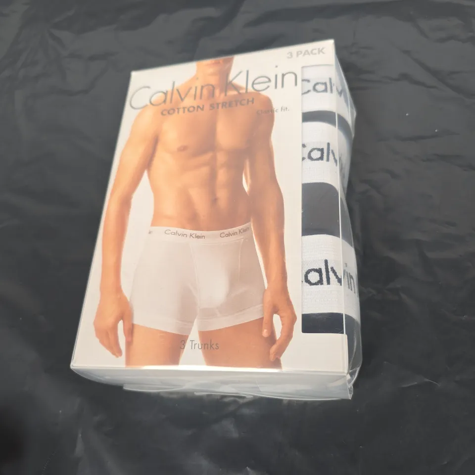 CALVIN KLEIN COTTON STRETCH TRUNKS IN NAVY SIZE XL